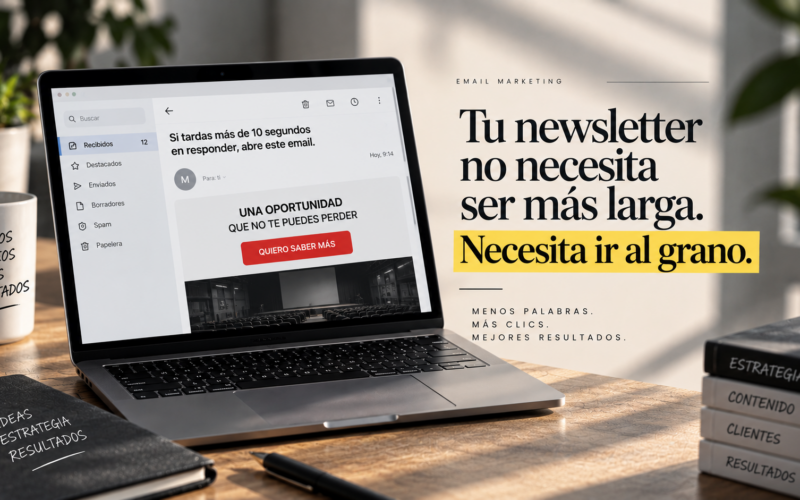 Tu newsletter no necesita ser más larga. Necesita ir al grano.